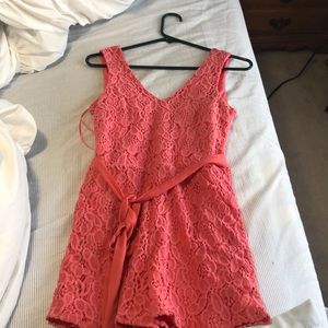 Lace pink romper